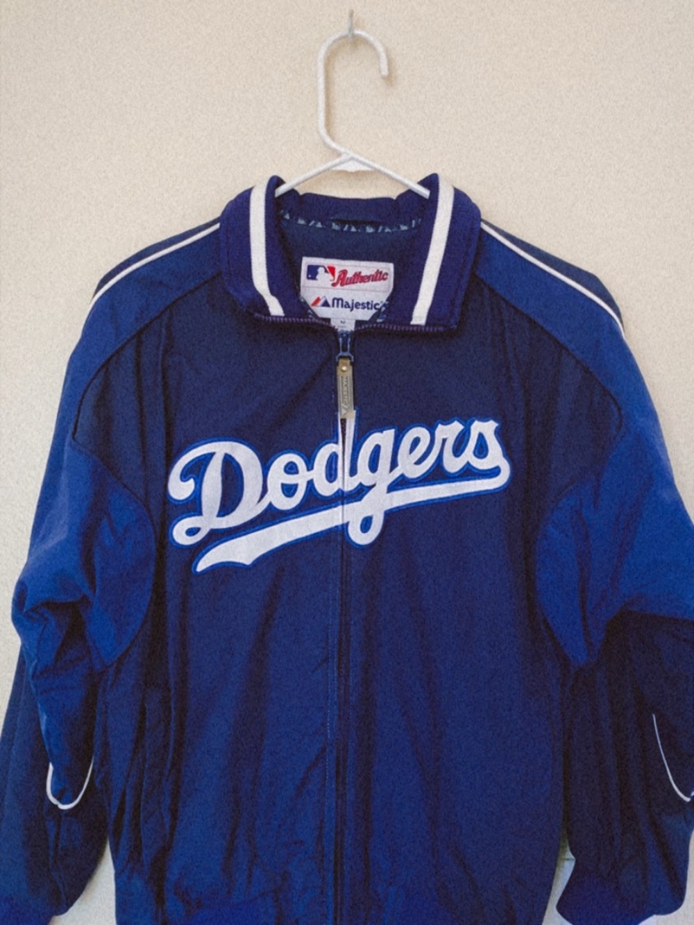 Majestic Dodgers Royal Blue Full-Zip Varsity Jacket
